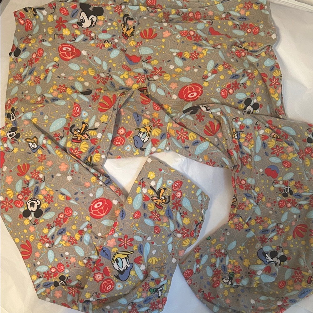Disney Leggings - Gray with Colorful Characters